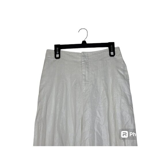 House of Harlow Linen Blend Wide Leg Dress Pants Silky Shimmer Office Siren - Picture 6 of 8